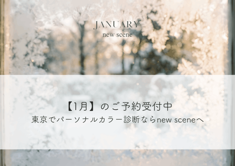 1月のご予約受付中！東京で16タイプパーソナルカラー診断ならnew sceneへ✨️